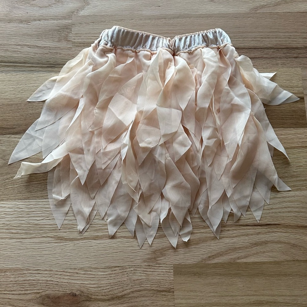 Handmade- Baby Cream Layered Skirt